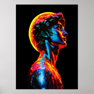 Neon David-staty Poster