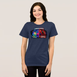 Neon delad panel Ett hus delat T Shirt