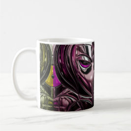 Neon Delat Ansikte Kaffemugg