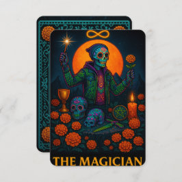 Neon Dia de los Muertos, Magician Tarot Card