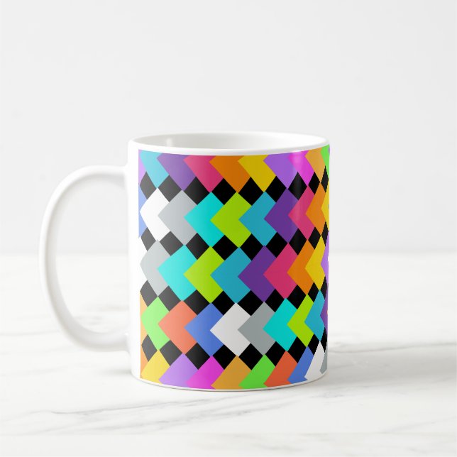 Neon Diamonds Coffee Mugg (Vänster)