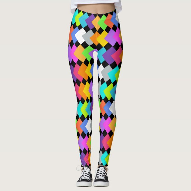 Neon Diamonds Leggings (Framsida)