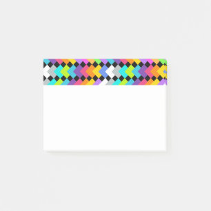 Neon Diamonds Post-it Block