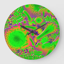 Neon Dichroic Psychedelic Stor Klocka