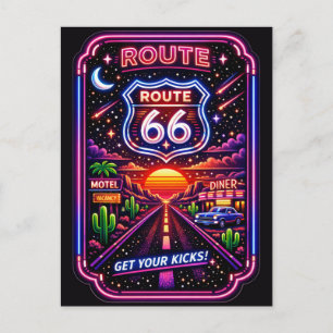 Neon Diner Motel Öken Nattkryssning Presentkort Helg Vykort