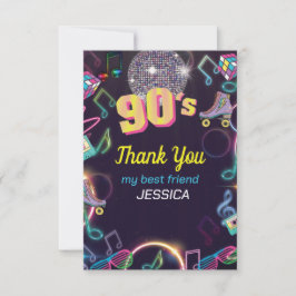 Neon Disco Vibes Retro Stytle Tack Kort