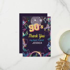 Neon Disco Vibes Retro Stytle Tack Kort