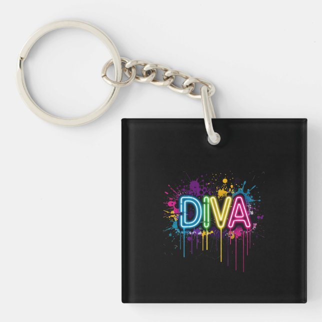 Neon Diva Graffiti Collage with Dripping Paint on  (Framsidan)