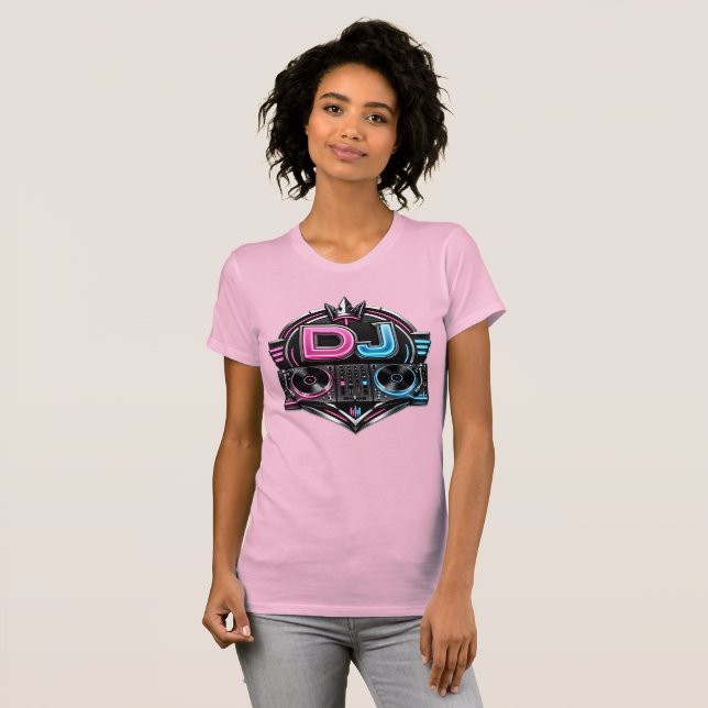 Neon DJ Kvinnors T-Shirt (Hel framsida)