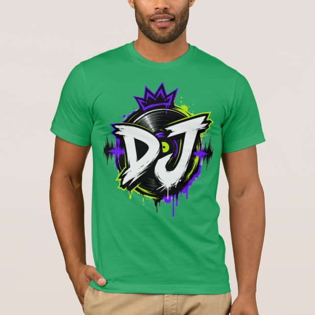 Neon DJ-logotyp T-shirt (Framsida)