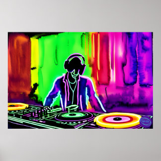 NEON DJ POSTER