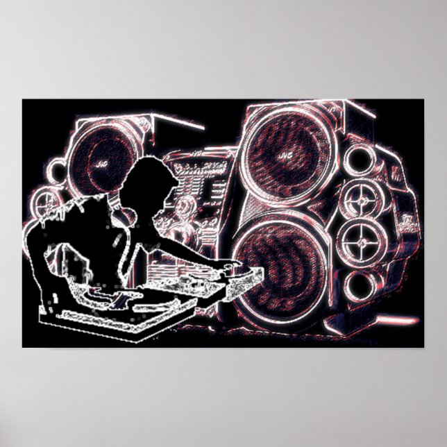 Neon DJ Poster (Framsidan)