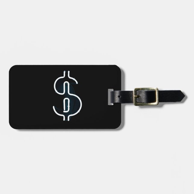 Neon Dollar-tecken Bagagebricka (Horisontell Framsida)