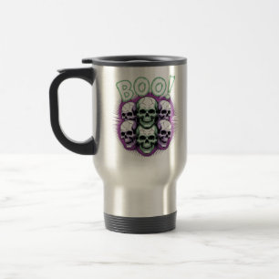 Neon Döskallar BOO! Glow Halloween Mugg