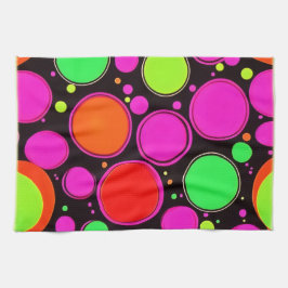 Neon Dot Party Kökshandduk