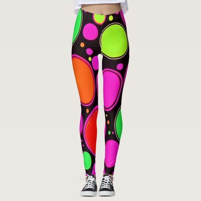 Neon Dot Party Leggings (Framsida)