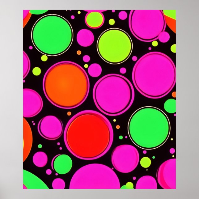 Neon Dot Party Poster (Framsidan)
