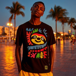Neon dovendy Art – Färgglada Pop Djurdesign T Shirt