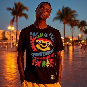Neon dovendy Art – Färgglada Pop Djurdesign T Shirt
