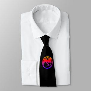 Neon Dragon Black necktie Slips