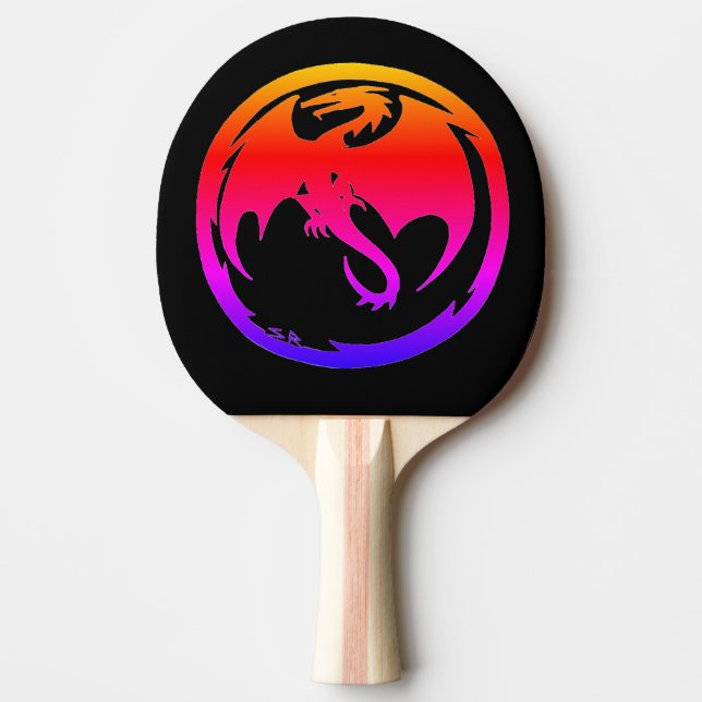 Neon Dragon Black ping pong paddle Pingisracket (Framsidan)