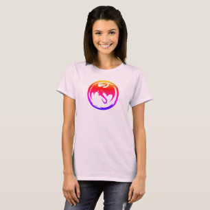 Neon Dragon dam rosa T-shirt