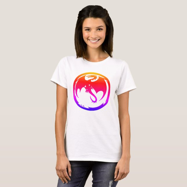 Neon Dragon damvit t-shirt (Hel framsida)