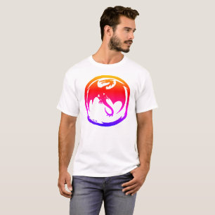 Neon Dragon herr vit T-shirt