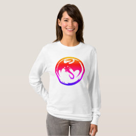 Neon Dragon Kvinnor vit långärmad shirt T Shirt