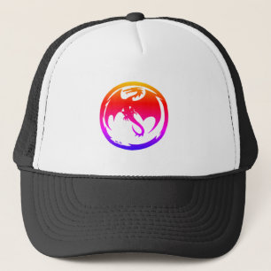 Neon Dragon svart truckerhatt Keps