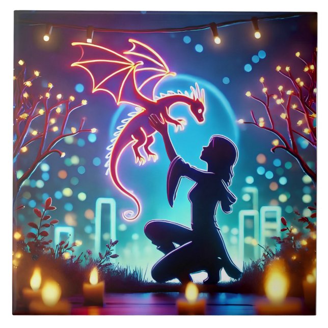  neon dragon trainer kakelplatta (Framsidan)