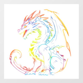 Neon Dragon Window Cling