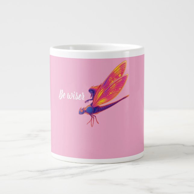 Neon Dragonfly mug– Aesthetic Nature Transforma Jumbo Mugg (Framsidan)