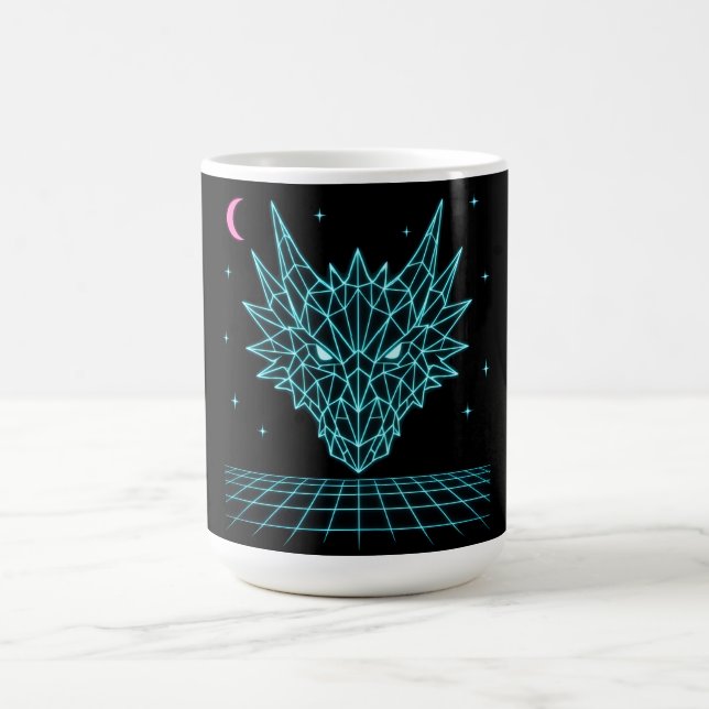 Neon Drak Synthwave – Retro Eldbest – Kaffemugg (Center)