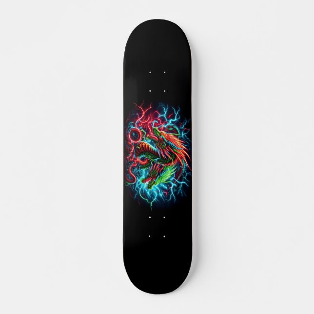 neon drakdesign mini skateboard bräda 18,5 cm (Framsida)