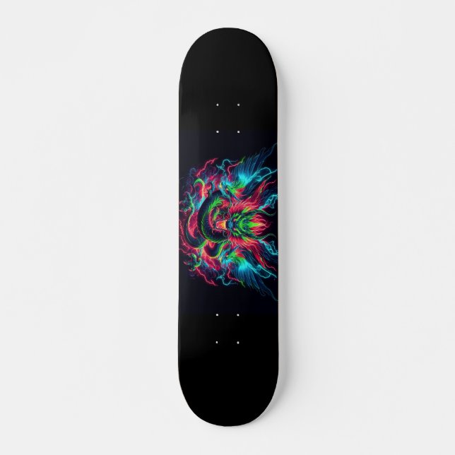 neon drakdesign mini skateboard bräda 18,5 cm (Framsida)