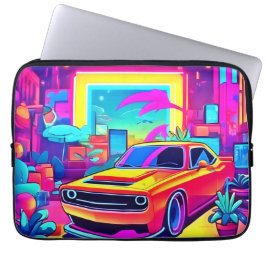 Neon Dream Car Escape Laptop Fodral