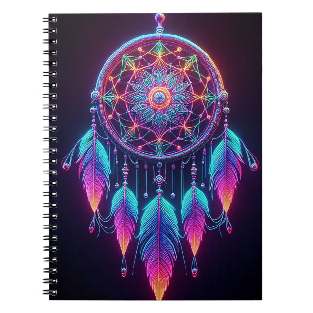 Neon Dreamcatcher Anteckningsbok (Framsidan)
