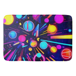 Neon Dreams - Psychedelic Shapes & Färg Badrumsmatta