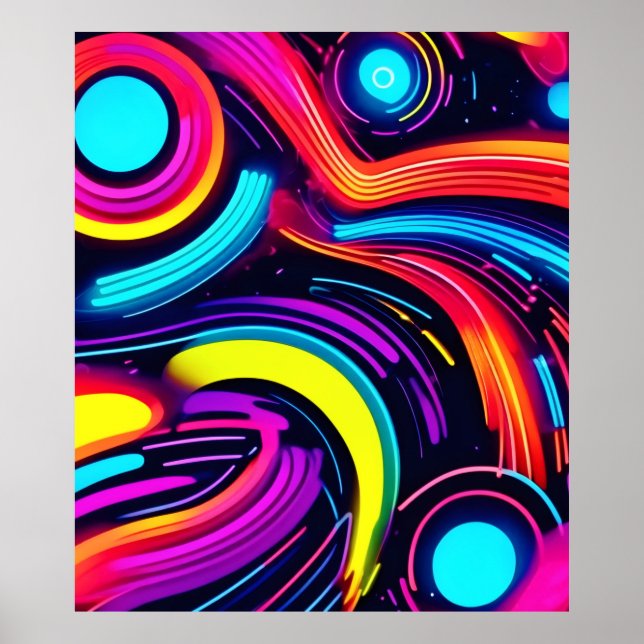 Neon Dreamscape Art Poster (Framsidan)