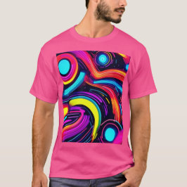 Neon Dreamscape Art T Shirt