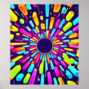 Neon Dreamscape: Psychedelic Journey Poster