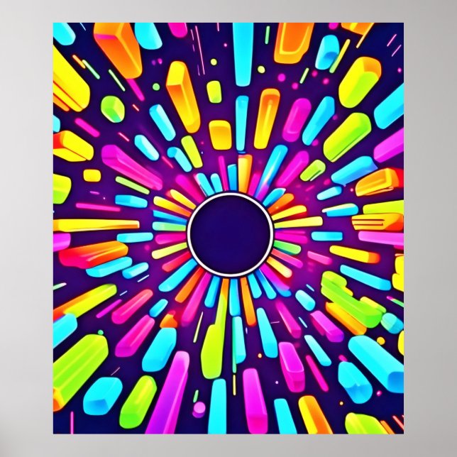 Neon Dreamscape: Psychedelic Journey Poster (Framsidan)