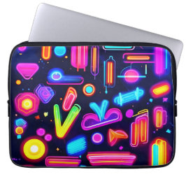 Neon Dreamscape Symphony Laptop Fodral
