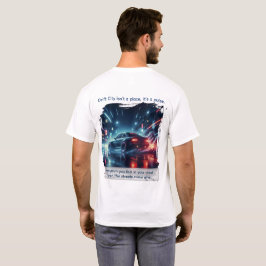 Neon Drift City Skyline Konst T Shirt