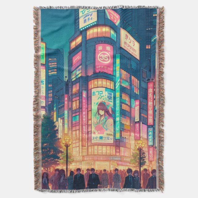 Neon Drömmar av Shibuya Filt (Framsidan Vertikal)