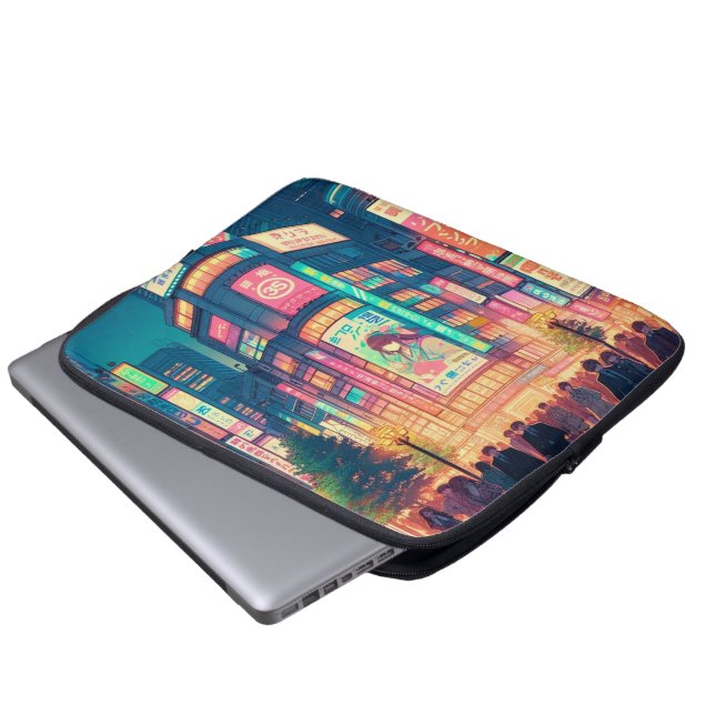 Neon Drömmar av Shibuya Laptop Fodral (Framre botten)