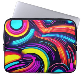 Neon Drömmlandskap Konst Laptop Fodral