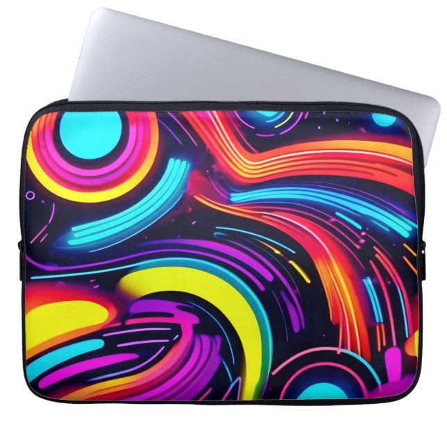 Neon Drömmlandskap Konst Laptop Fodral (Framsidan)