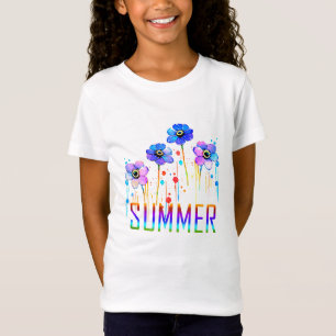 Neon droppande blommor anpassade t shirt